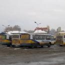 Autobusy na dworcu PKS w Jaśle