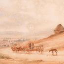 Rudolf von Alt – Windmill and wagon near Jaslo, 1840